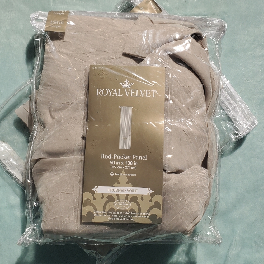 💫 Royal Velvet - Set of 2 Crushed Voile Rod-pocket Panels